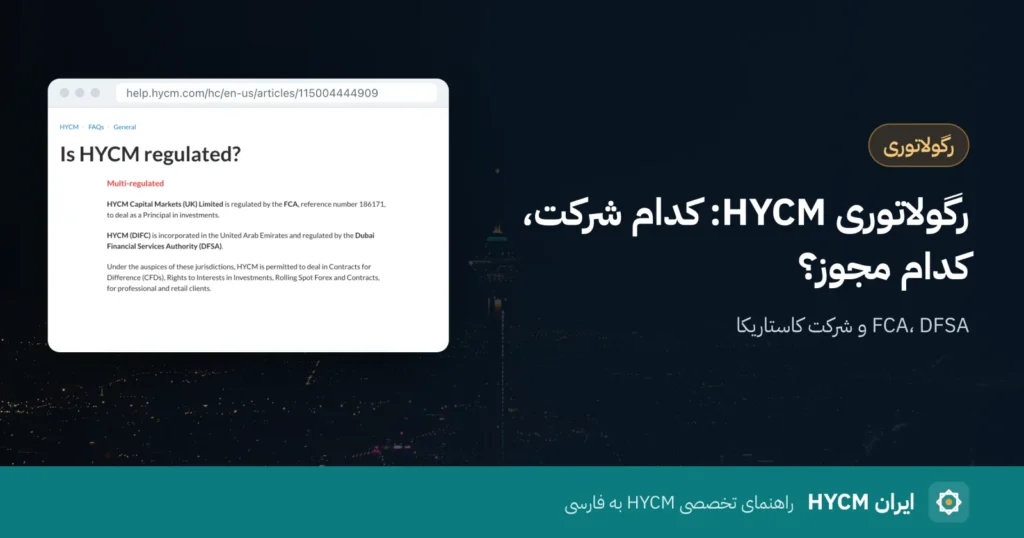 رگولاتوری HYCM: کدام شرکت، کدام مجوز؟ روی عکس شبانه برج میلاد